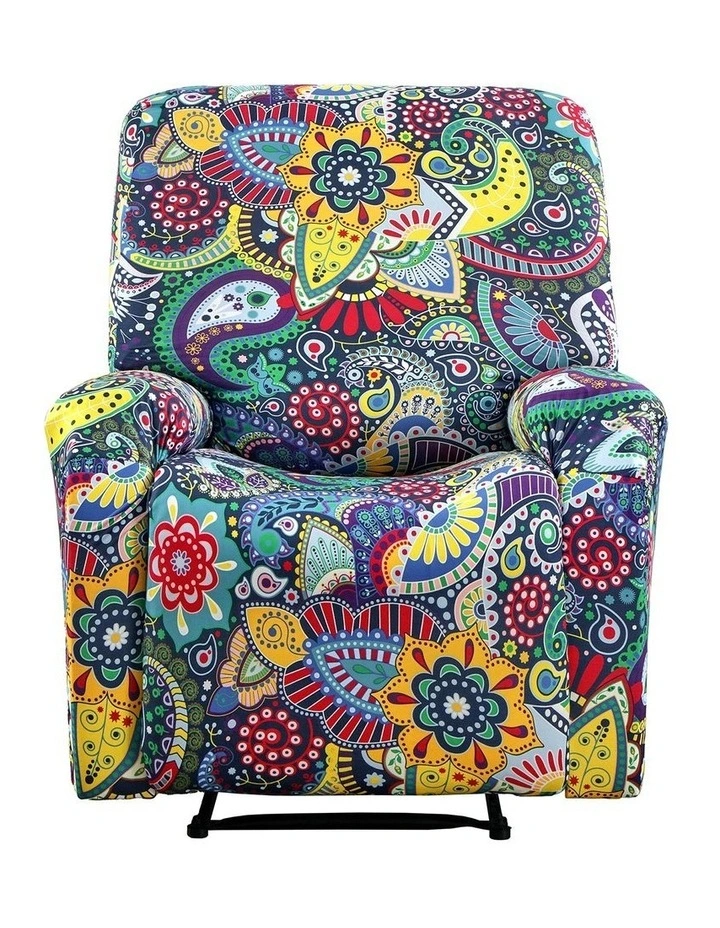 Artiss Stretch Kids Recliner Cover 4-Pieces Recliner Chair Slipcovers Printed Polyester image 2