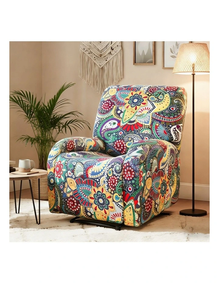 Artiss Stretch Kids Recliner Cover 4-Pieces Recliner Chair Slipcovers Printed Polyester image 3