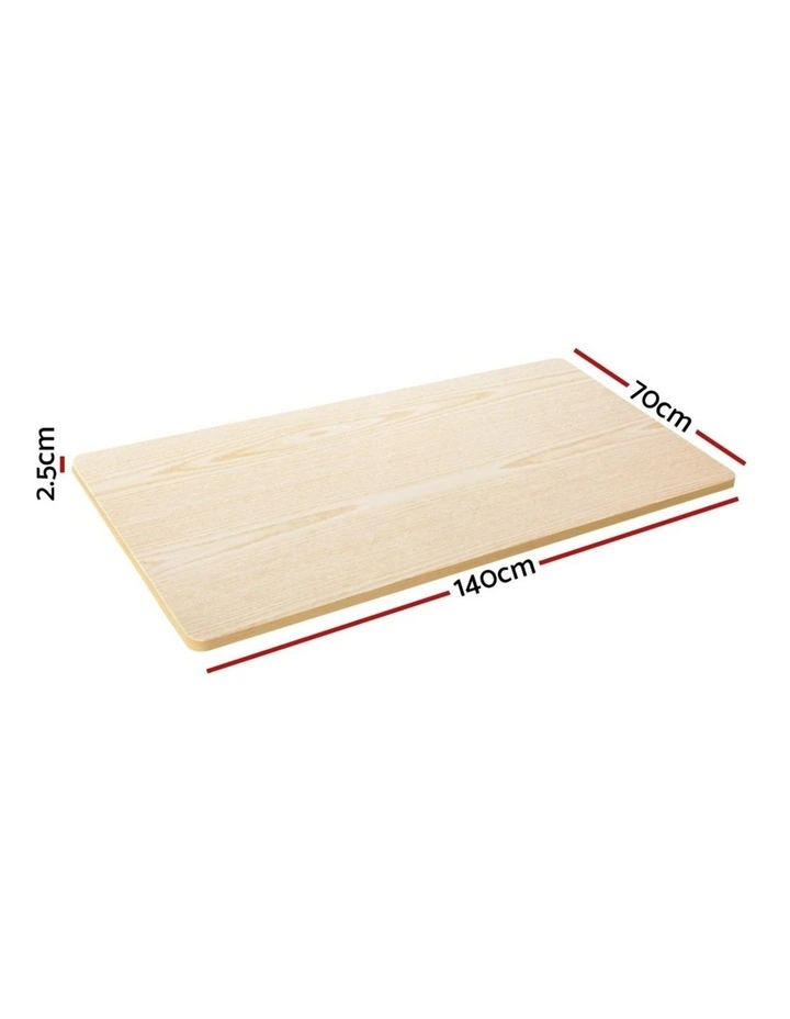 Artiss Standing Desk Top White Oak 140CM image 2