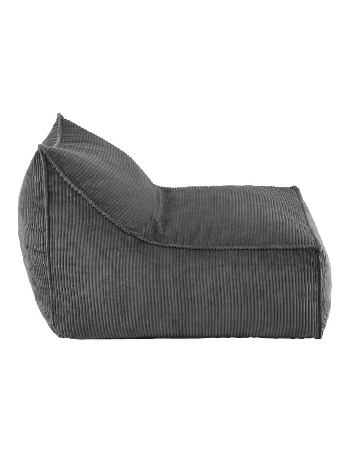 Artiss Corduroy Bean Bag Chair Cover No Filler Washable Grey image 2