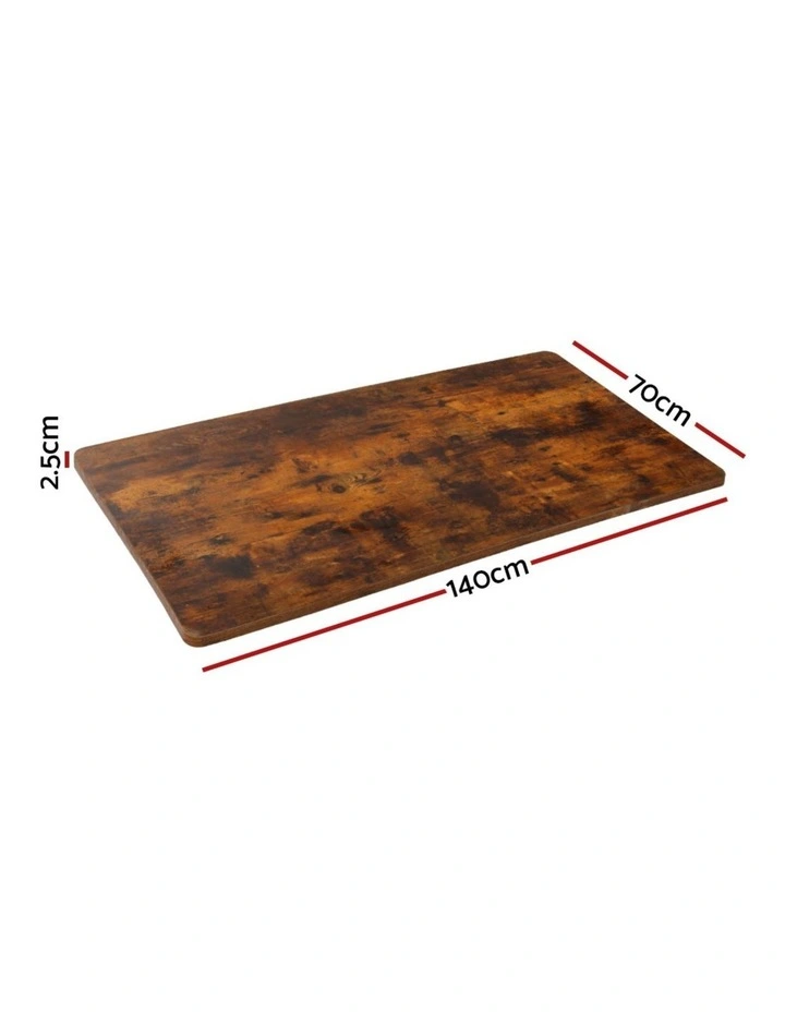 Artiss Standing Desk Top Rustic Brown 140CM image 2