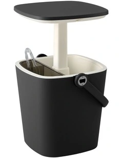 Gardeon 2-in-1 Outdoor Bar Table Portable Wine Cooler 15L Ice Bucket Tong Black