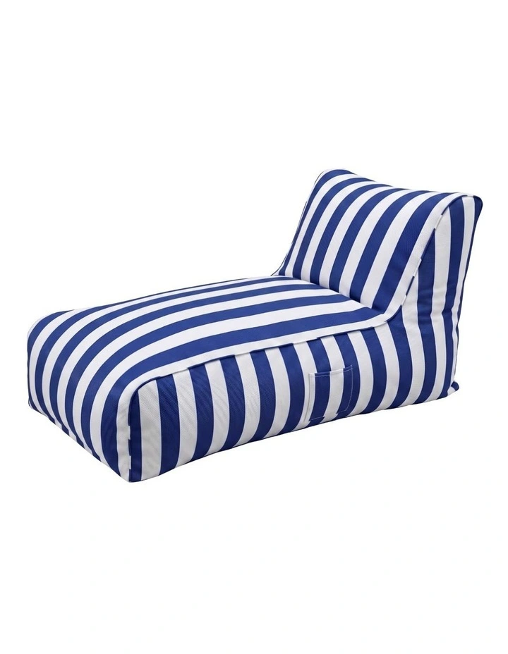 Artiss Outdoor Splash-Proof Bean Bag Chair Cover No Filler Blue image 1