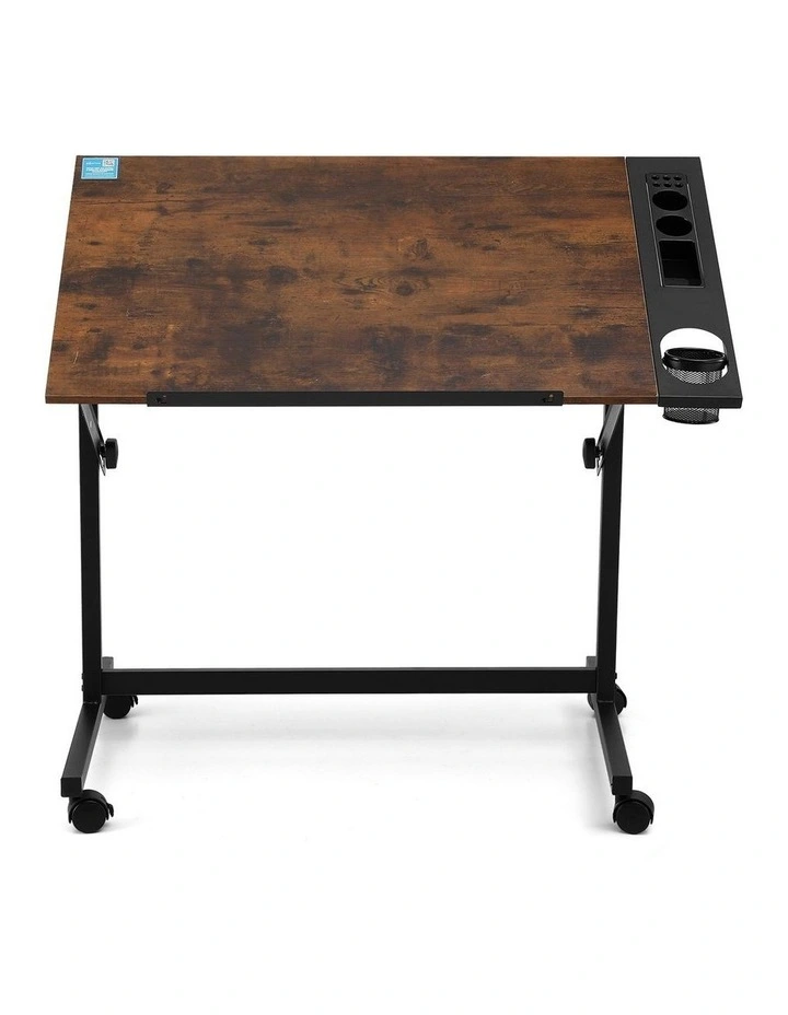 Artiss Drafting Table Drawing Desk Art Desk Multi-Functional Craft Drawing Table Rustic Brown image 2