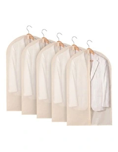 Takara Tiora Suit Garment Bag 5 Pack 60x100cm in Natural & Transparent