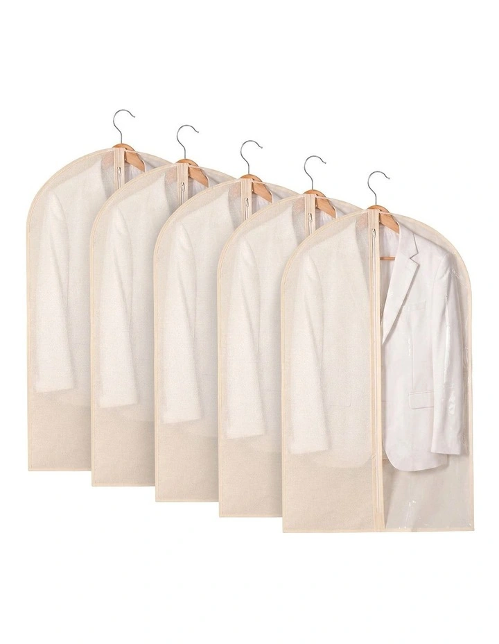 Takara Tiora Suit Garment Bag 5 Pack 60x100cm in Natural & Transparent image 1