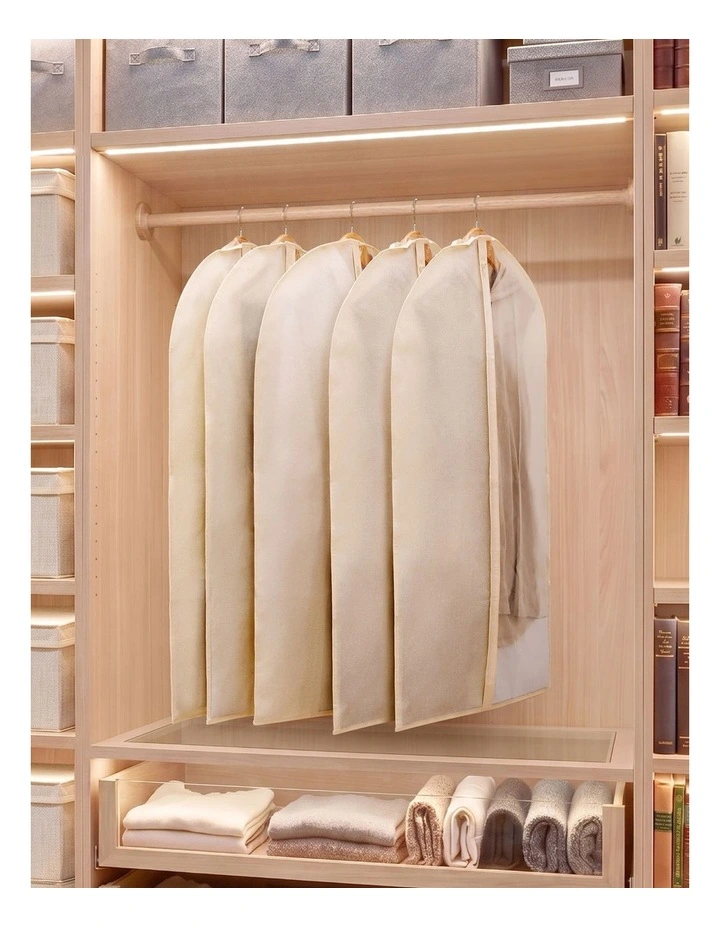 Takara Tiora Suit Garment Bag 5 Pack 60x100cm in Natural & Transparent image 2