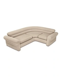 Inflatable Furniture 257x 203x 76cm Corner Sofa Beige