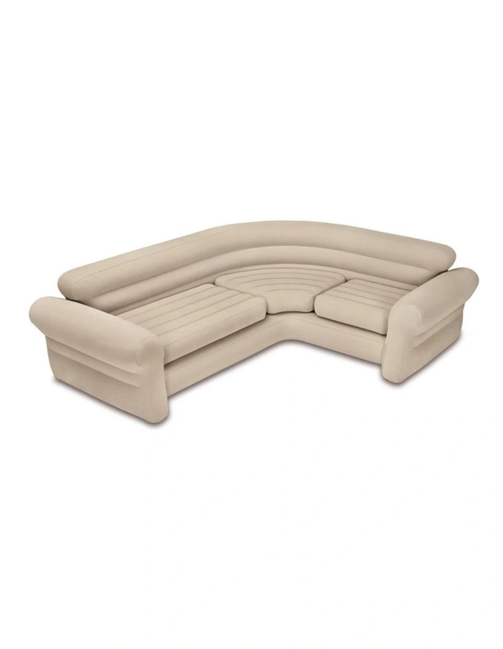 Inflatable Furniture 257x 203x 76cm Corner Sofa Beige image 1