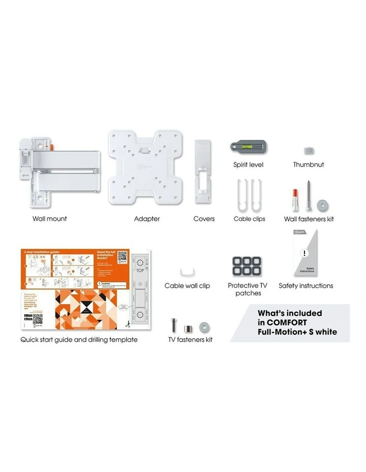 Vogel's TVM 3245 Small Full Motion Wall Bracket Mount For 19-43 LCD TV White image 2