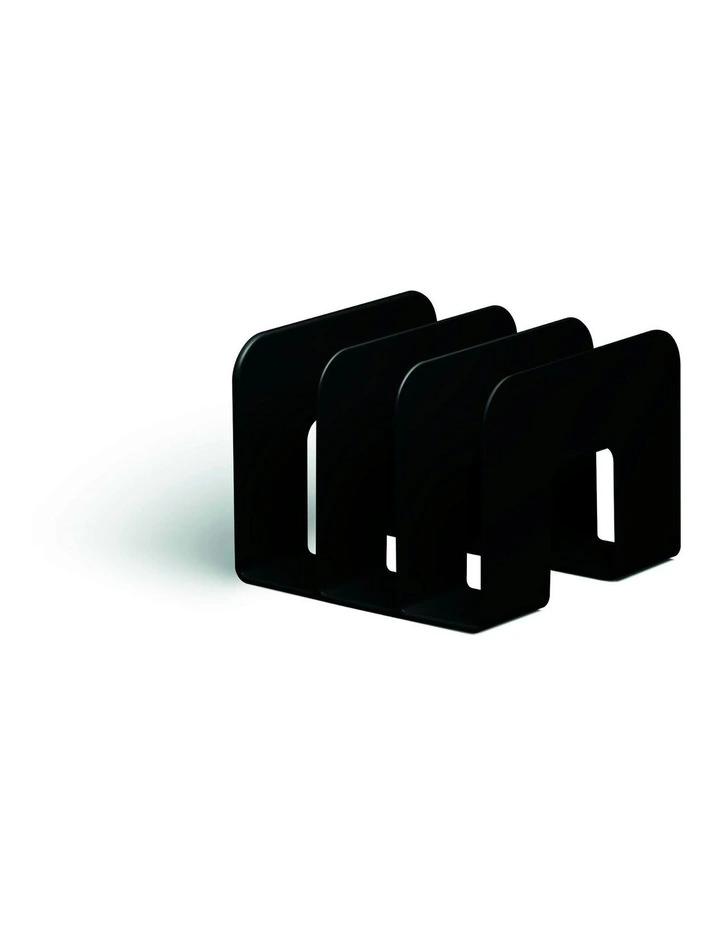 Durable Eco Catalogue/Magazine Stand Storage Organiser Home/Office Shelf Black image 1