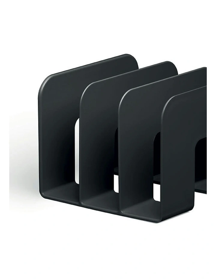 Durable Eco Catalogue/Magazine Stand Storage Organiser Home/Office Shelf Black image 2