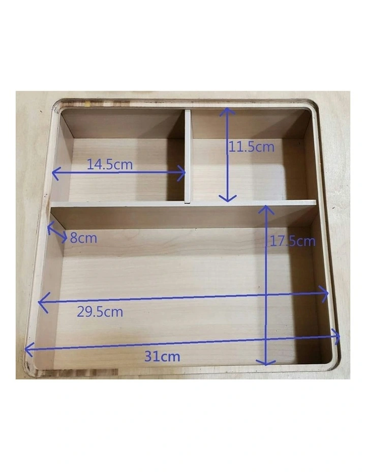 Tender Leaf Toys 31cm Forest Square Wooden Table w/ Storage Compartment 3y image 5