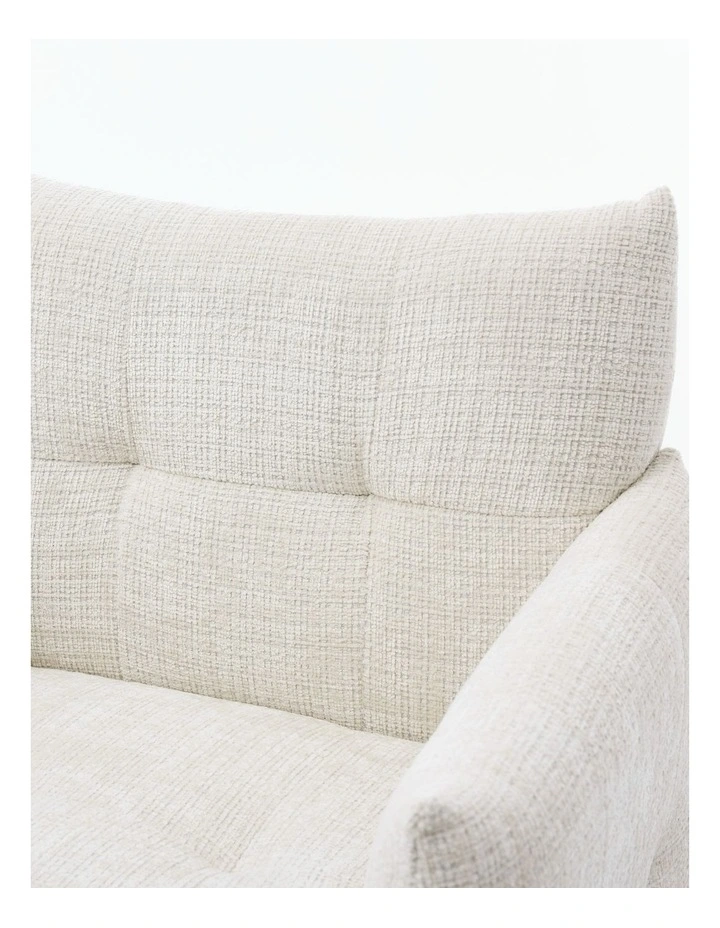Modern Minimalist Low-Slung Single Accent Chair, Thick Padded Chenille Upholstered Lounge Armchair image 6