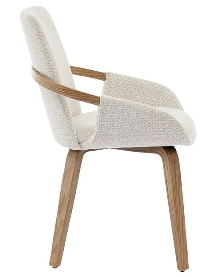 Set of 2 Upholstery Dining Chairs, Mid Century Bentwood Kitchen Chairs with Arms image 3