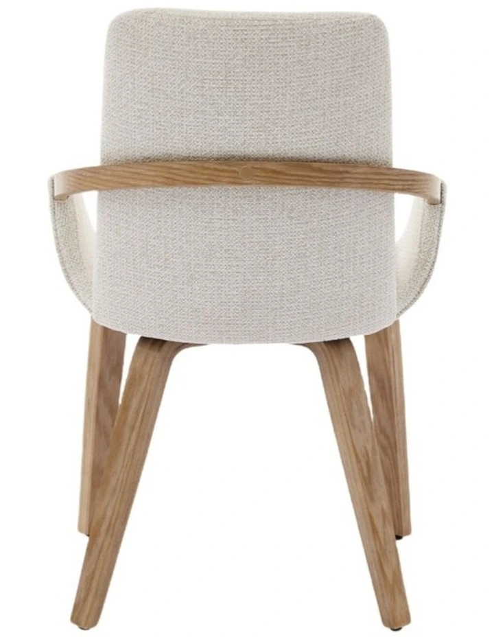 Set of 2 Upholstery Dining Chairs, Mid Century Bentwood Kitchen Chairs with Arms image 4