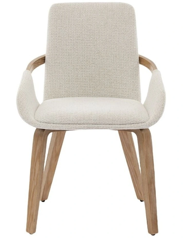 Set of 2 Upholstery Dining Chairs, Mid Century Bentwood Kitchen Chairs with Arms image 6