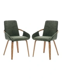 Set of 2 Upholstery Dining Chairs, Mid Century Bentwood Kitchen Chairs with Arms