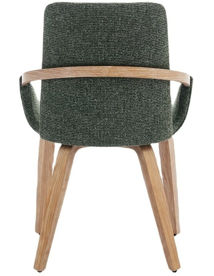 Set of 2 Upholstery Dining Chairs, Mid Century Bentwood Kitchen Chairs with Arms image 6