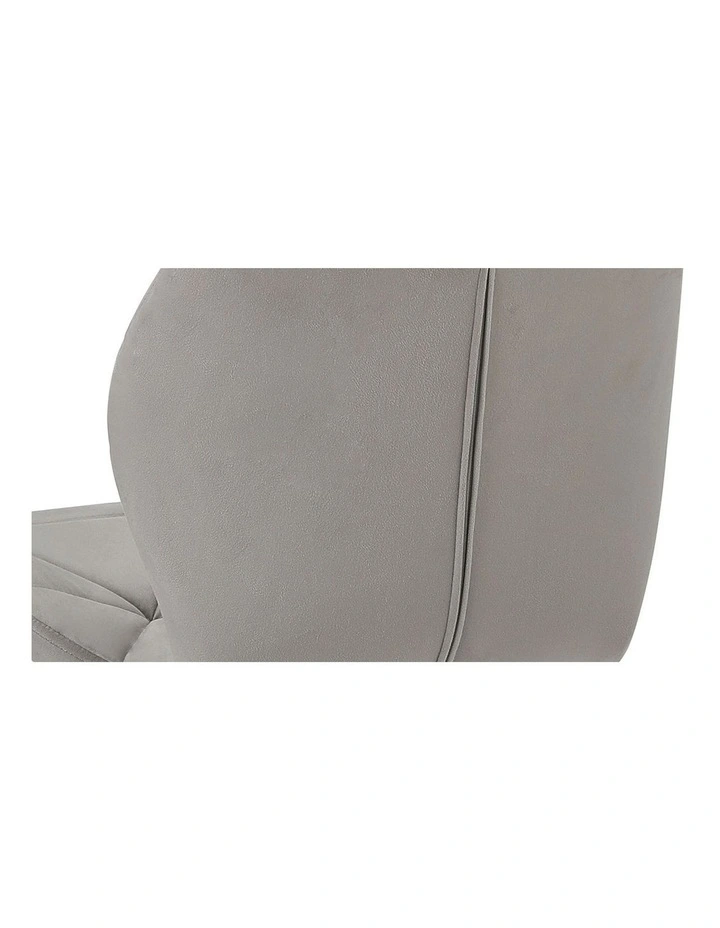 Oikiture Set of 2 Dining Chairs Kitchen Chair Padded Seat High Back Velvet Grey image 7