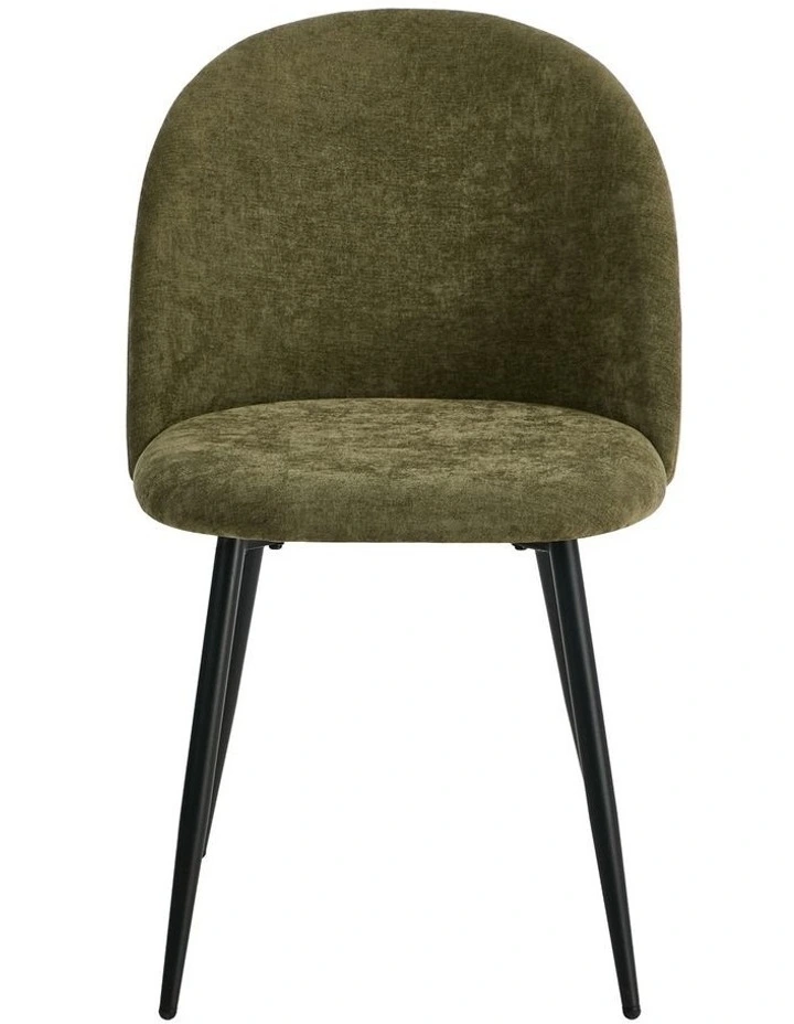 Oikiture 2x Dining Chairs Accent Chair Armchair Kitchen Upholstered Linen Green image 2