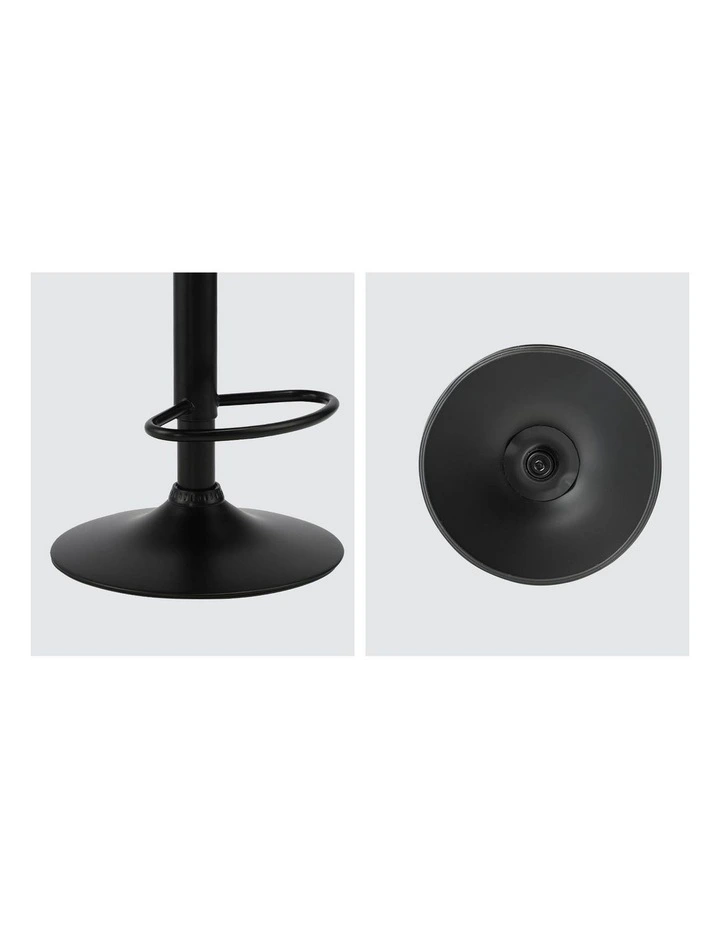 Oikiture Bar Stools Kitchen Swivel Barstool Chair Gas Lift Metal Leather x2 image 7