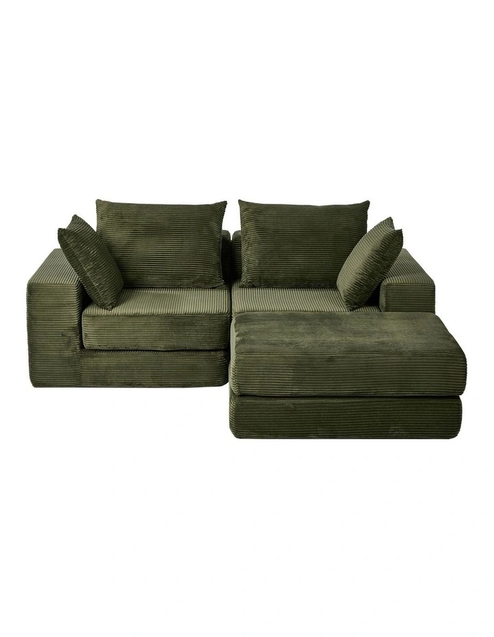 Oikiture Compressed Modular Sofa Multi-Layout Sectional Corduroy Lounge Set image 1