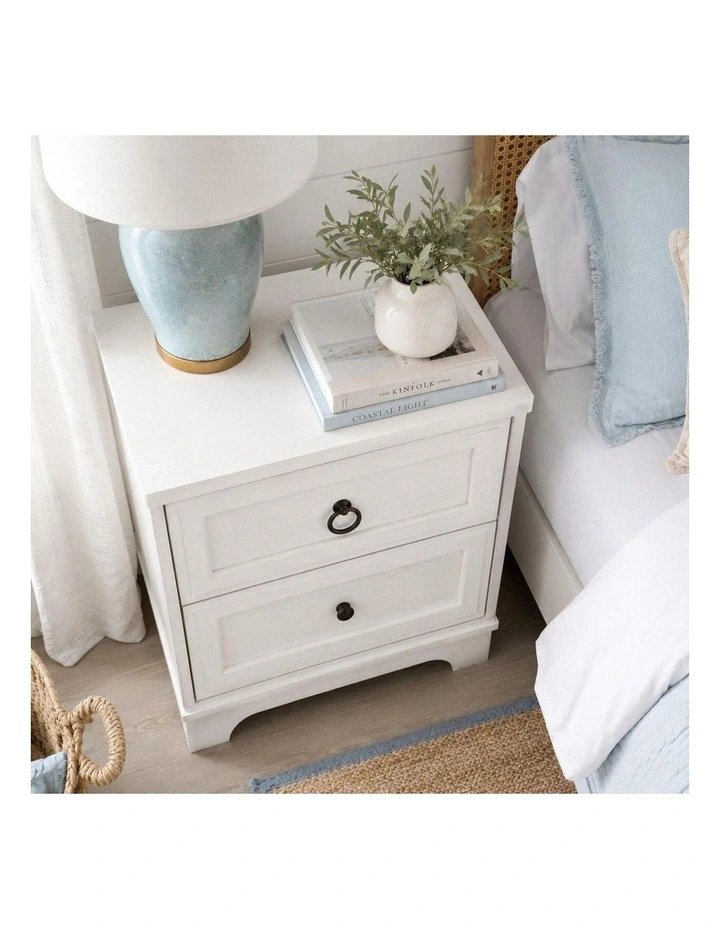 CABOT White 5 Chest of Drawers Tallboy   2 Bedside Tables - Foil-laminated Particleboard & MDF image 4