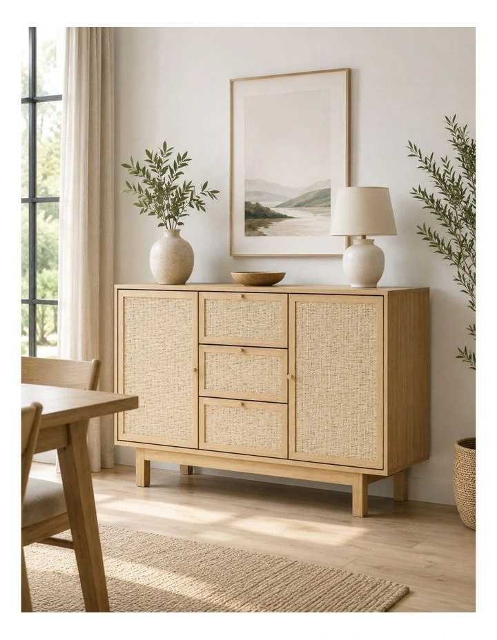 Ballina Buffet Sideboard Set of 2 Storage Cabinet Cupboard Hallway Pantry Door image 3