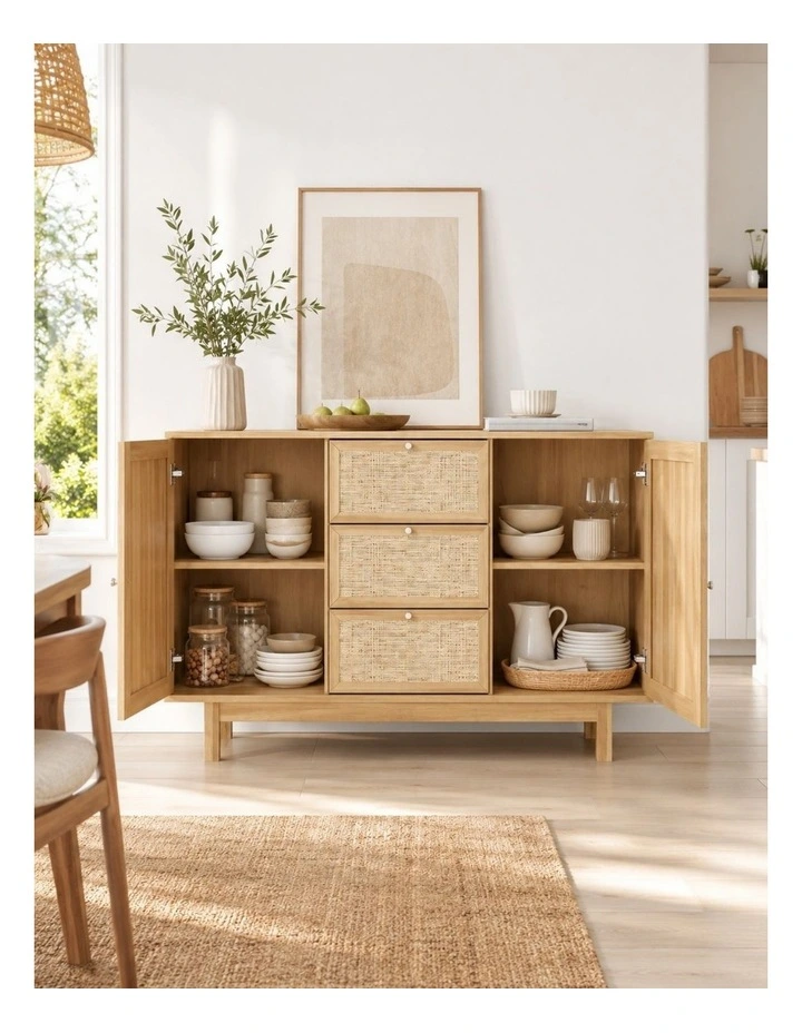 Ballina Buffet Sideboard Set of 2 Storage Cabinet Cupboard Hallway Pantry Door image 5