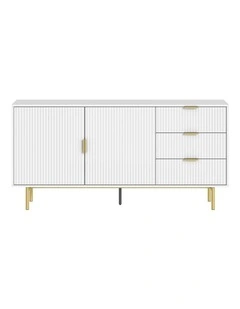 White Fluted Buffet Sideboard