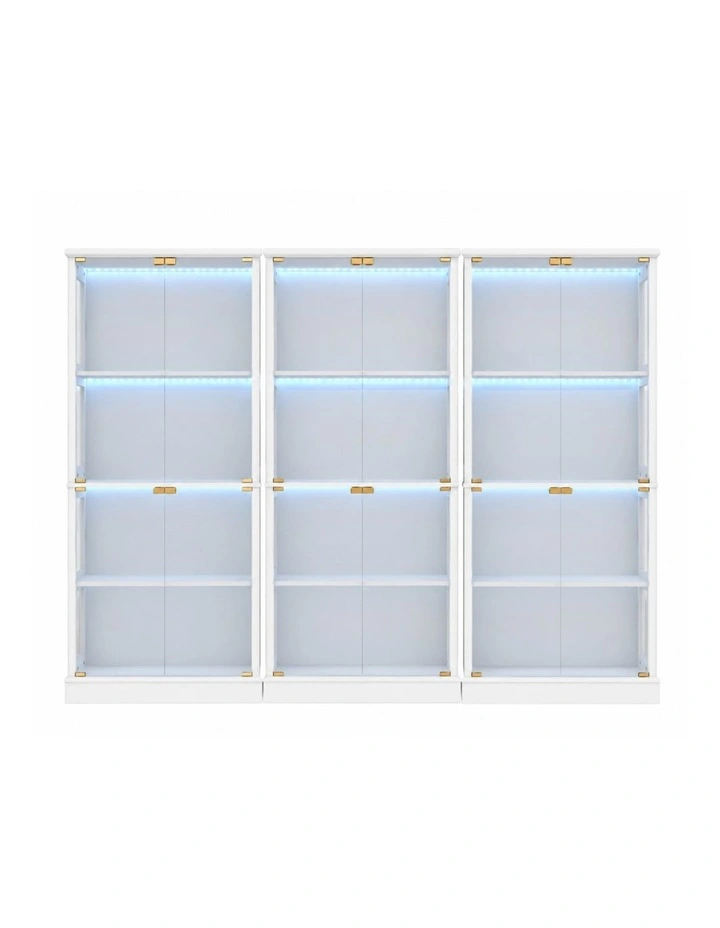 Display Cabinet Jersey and Collectibles Cabinet Foil-laminated Particleboard&MDF/White image 1