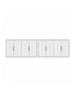 Opera Modern 150cm White Sideboard Buffet Cabinet Set of 2