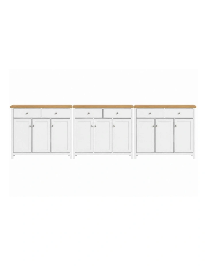Clifton Buffet Sideboard Set of 3 With 2 Drawers & 3 Doors image 1