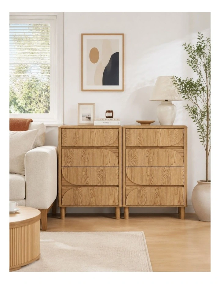 Arched 8 Chest of Drawers Dresser Tallboy Dresser Set of 2 image 2