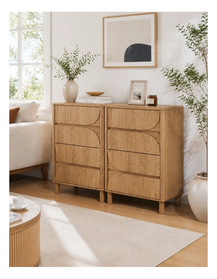 Arched 8 Chest of Drawers Dresser Tallboy Dresser Set of 2 image 3