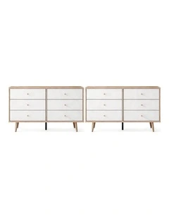 Adriana 12 Chest of Drawers Dresser | Lowboy Storage Cabinet in Scandinavian Style for Modern Living