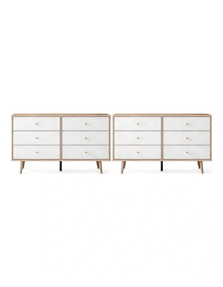 Adriana 12 Chest of Drawers Dresser | Lowboy Storage Cabinet in Scandinavian Style for Modern Living image 1