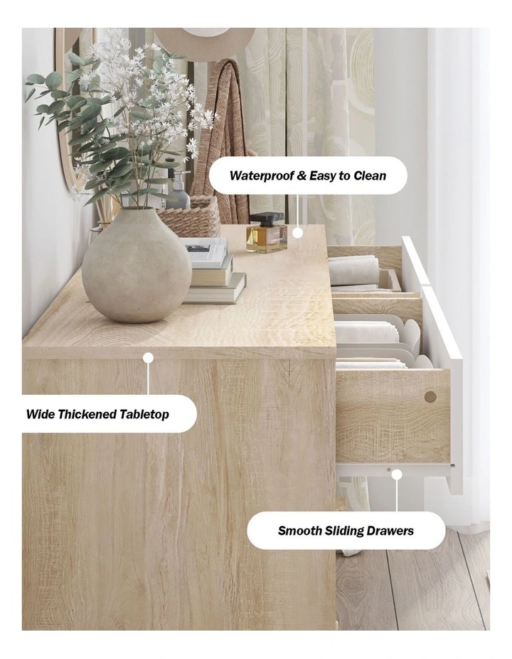 Adriana 12 Chest of Drawers Dresser | Lowboy Storage Cabinet in Scandinavian Style for Modern Living image 4