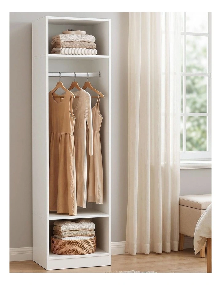 Artiss Wardrobe Clothes Closet Storage Organizer Shelf White image 2