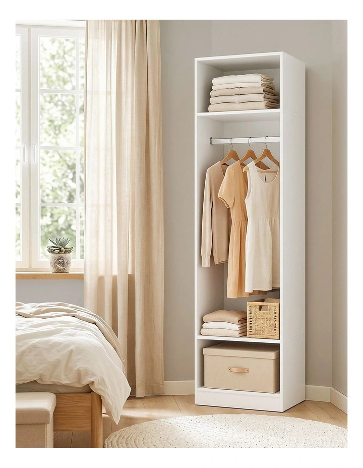 Artiss Wardrobe Clothes Closet Storage Organizer Shelf White image 4
