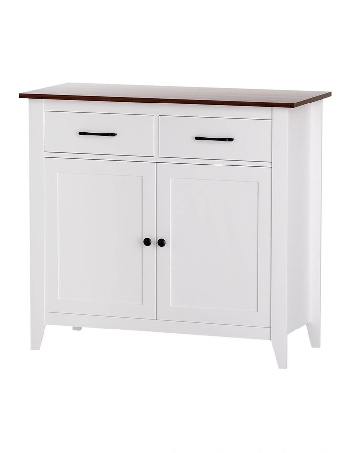 Artiss Buffet Sideboard Storage Cabinet Kitchen Cupboard Hallway 2 Drawers White image 1