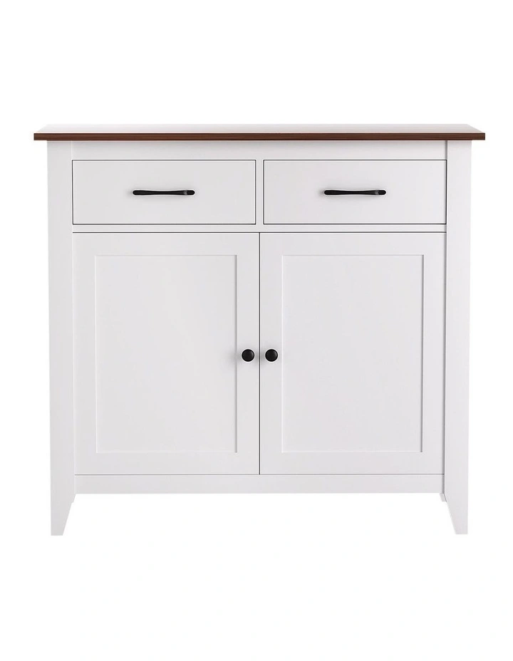 Artiss Buffet Sideboard Storage Cabinet Kitchen Cupboard Hallway 2 Drawers White image 2