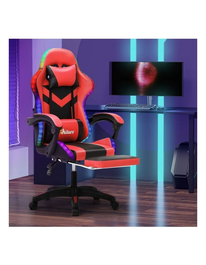 Oikiture LED Massage Gaming Chair image 4