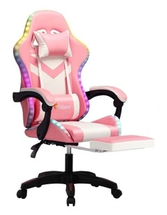 Oikiture LED Massage Gaming Chair