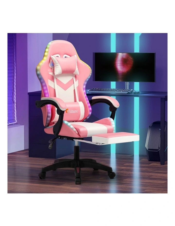 Oikiture LED Massage Gaming Chair image 4