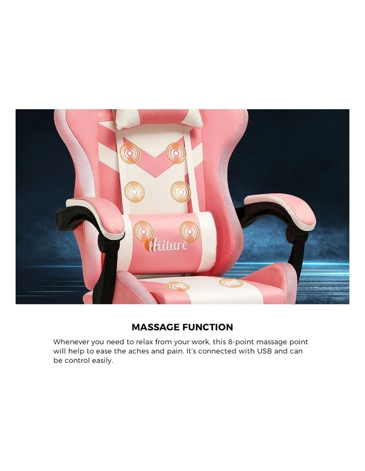Oikiture LED Massage Gaming Chair image 6