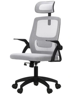 Oikiture Mesh Office Chair Fabric Black&Grey