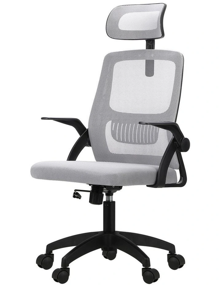 Oikiture Mesh Office Chair Fabric Black&Grey image 1