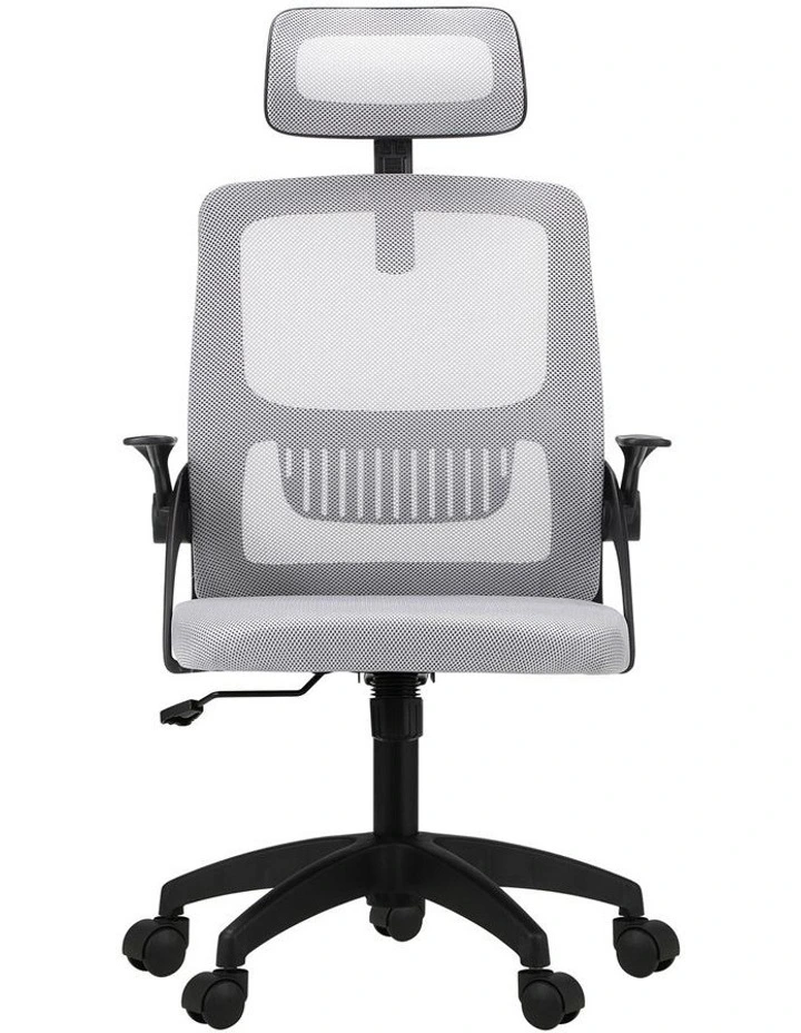 Oikiture Mesh Office Chair Fabric Black&Grey image 2
